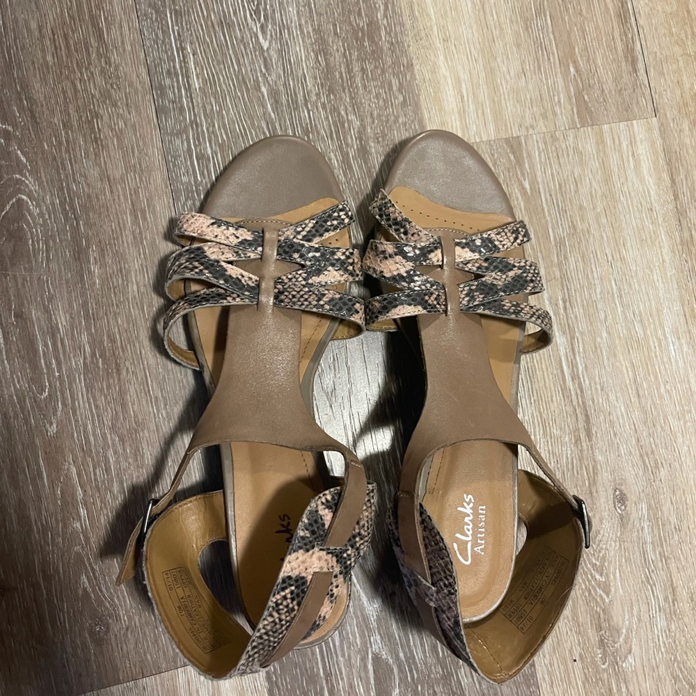 Clarks Snakeskin Sandals